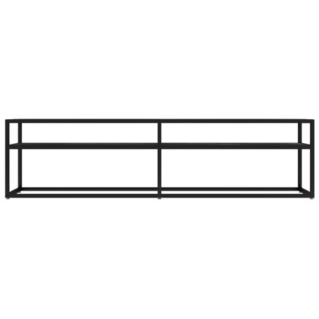 vidaXL Szafka pod TV, czarny marmur, 160x40x40,5 cm, szkło hartowane