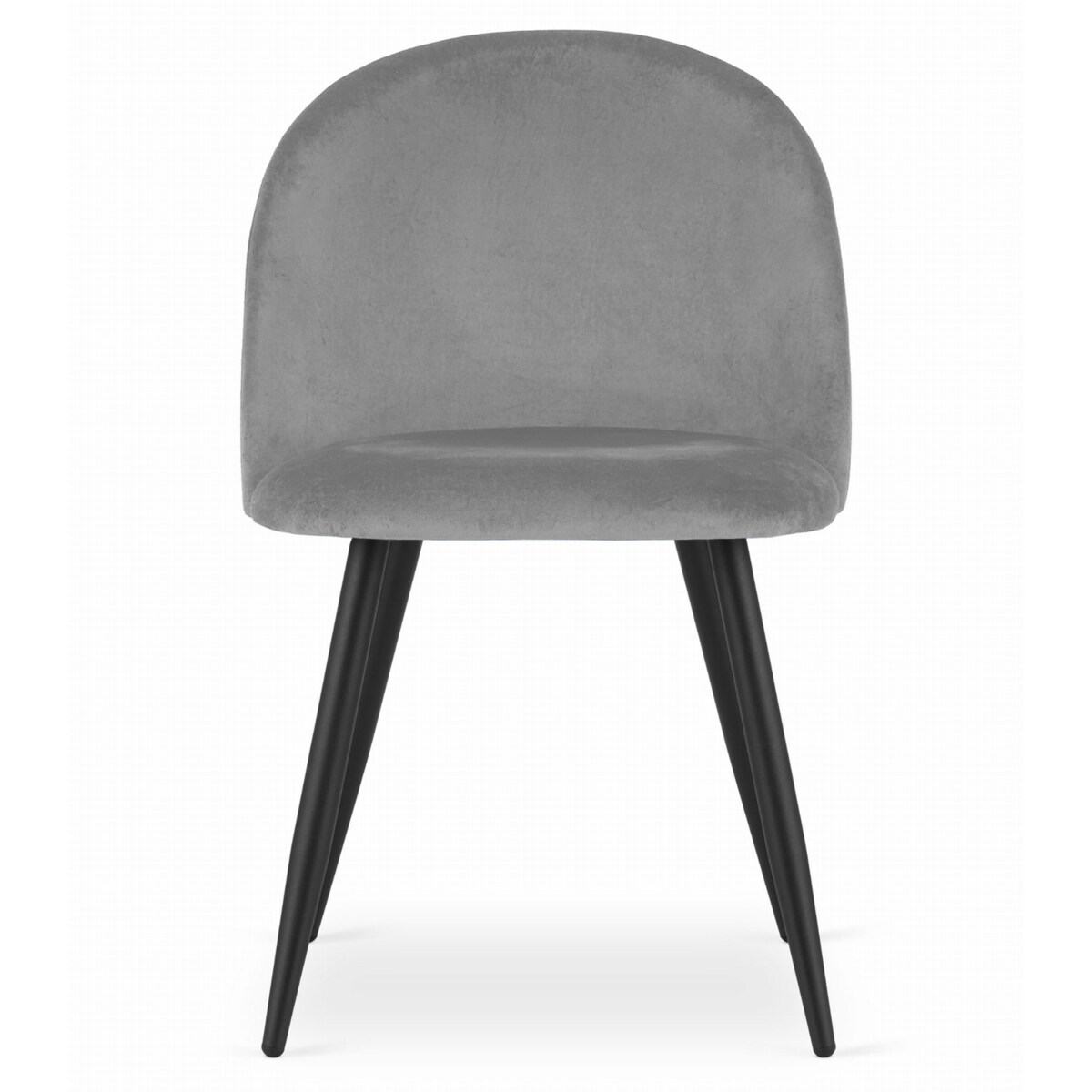 Krzesło Do Jadalni Kuchni Salonu Bello - Aksamit Jasnoszare / Nogi Czarne