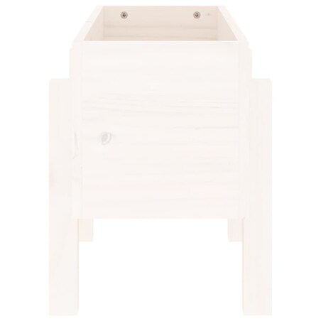 vidaXL Donica ogrodowa, biała, 62x30x38 cm, lite drewno sosnowe