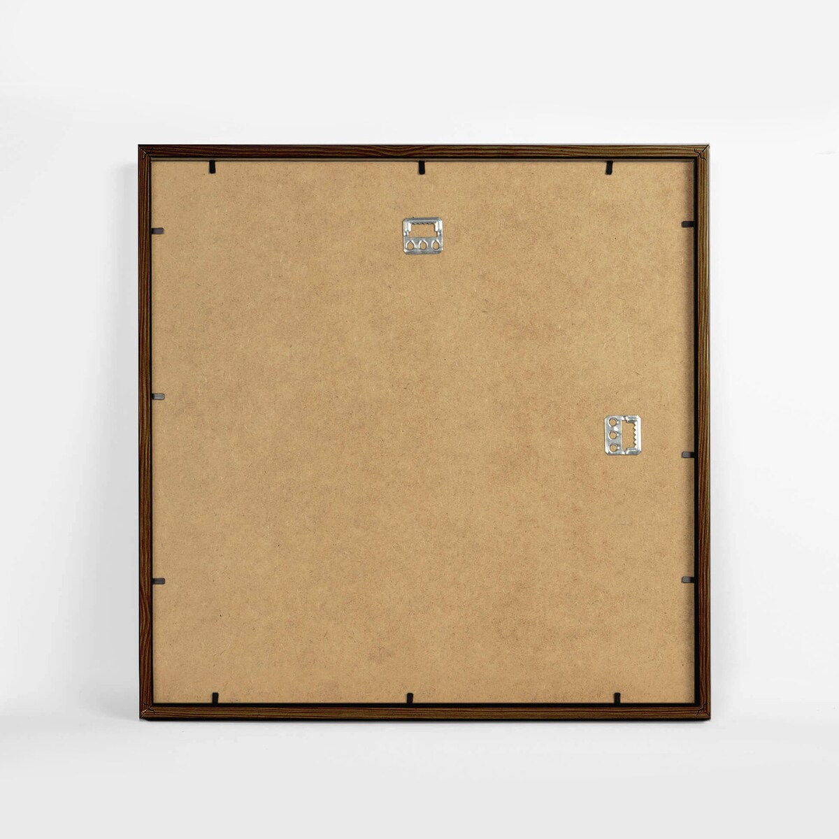 Brązowa ciemna ramka na zdjęcia 50x50 cm wisząca rama MDF z plexi klasyczna ramka kwadratowa