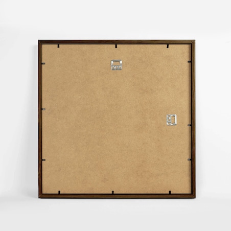 Brązowa ciemna ramka na zdjęcia 50x50 cm wisząca rama MDF z plexi klasyczna ramka kwadratowa