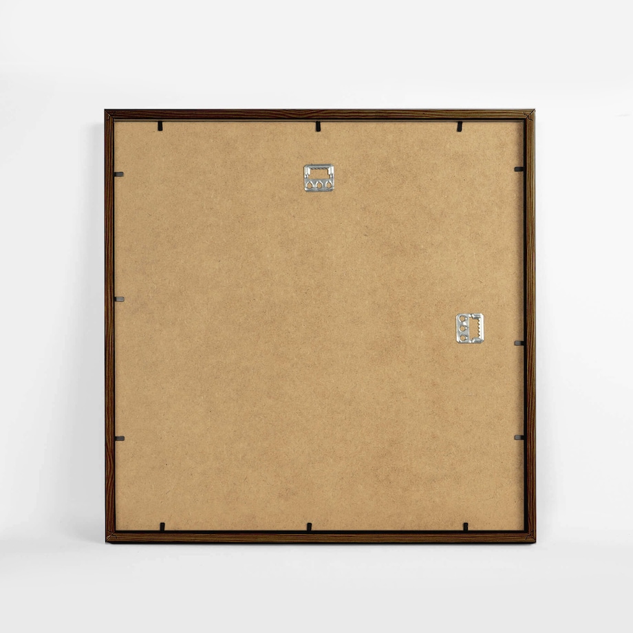 Brązowa ciemna ramka na zdjęcia 50x50 cm wisząca rama MDF z plexi klasyczna ramka kwadratowa