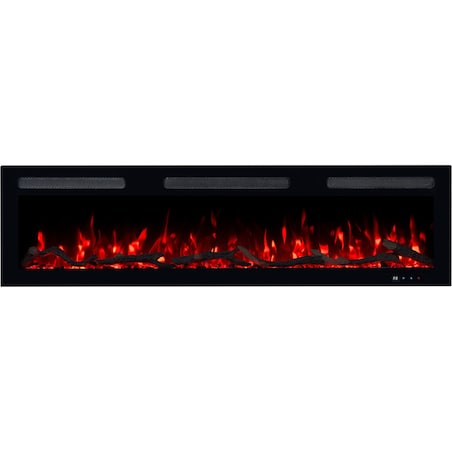 Kominek elektryczny Emotion Flame Monarch 152 - ścienny i do zabudowy - 152x13x35 cm - kominek LED z funkcją grzania 900/1800 W