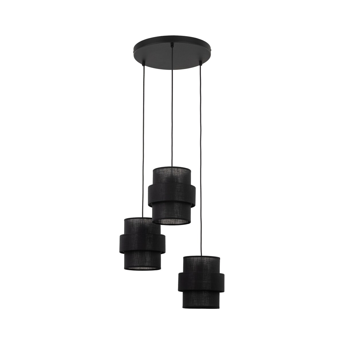 Lampa wisząca CALISTO BLACK 5981 TK Lighting czarna 3xE27 regulowana nowoczesna do salonu i jadalni