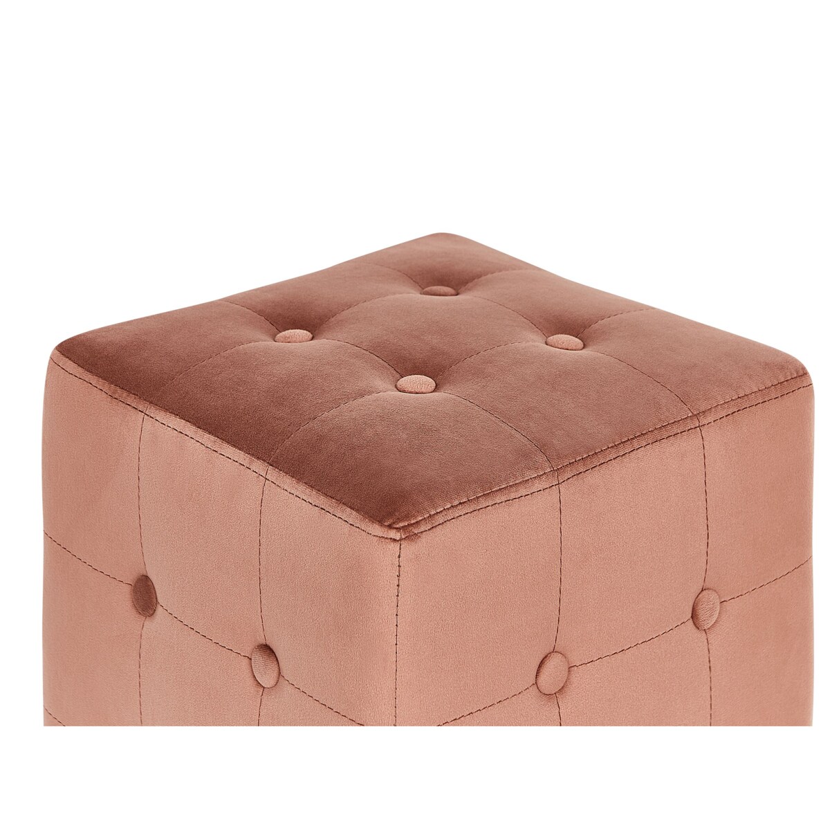 Puf welurowy 36 x 36 x 39 cm brzoskwiniowy WISCONSIN