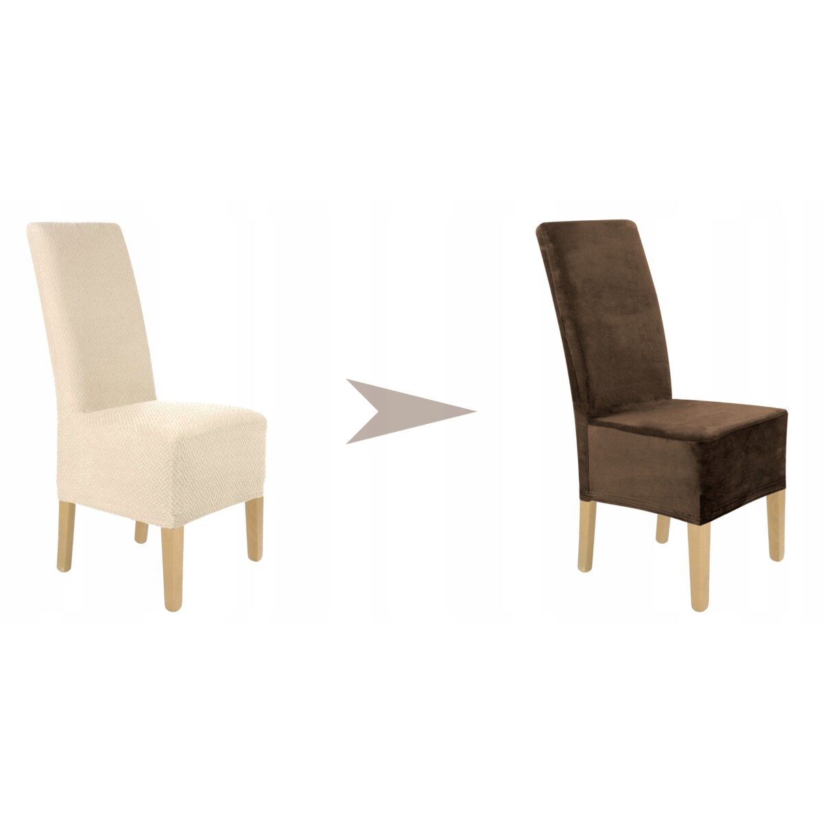 POKROWIEC NA KRZESŁO XXL KAKAOWY BRĄZ WELUR ELASTYCZNY [21RB]