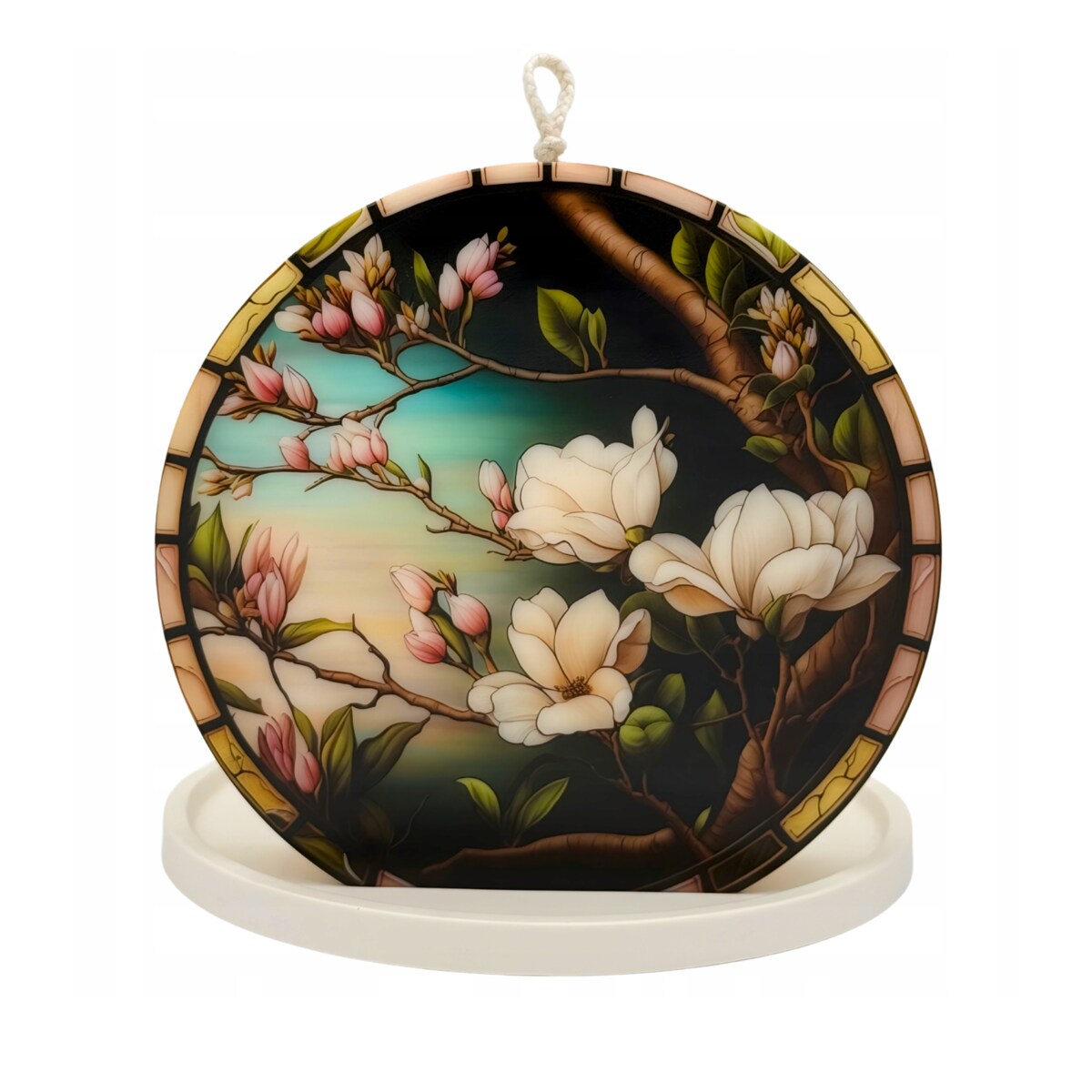 Świeca sojowa ozdobna kwiaty, prezent na Dzień Kobiet, dla Mamy, Przyjaciółki