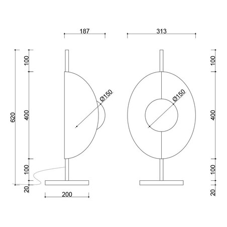 SALLO ST biała lampa stołowa