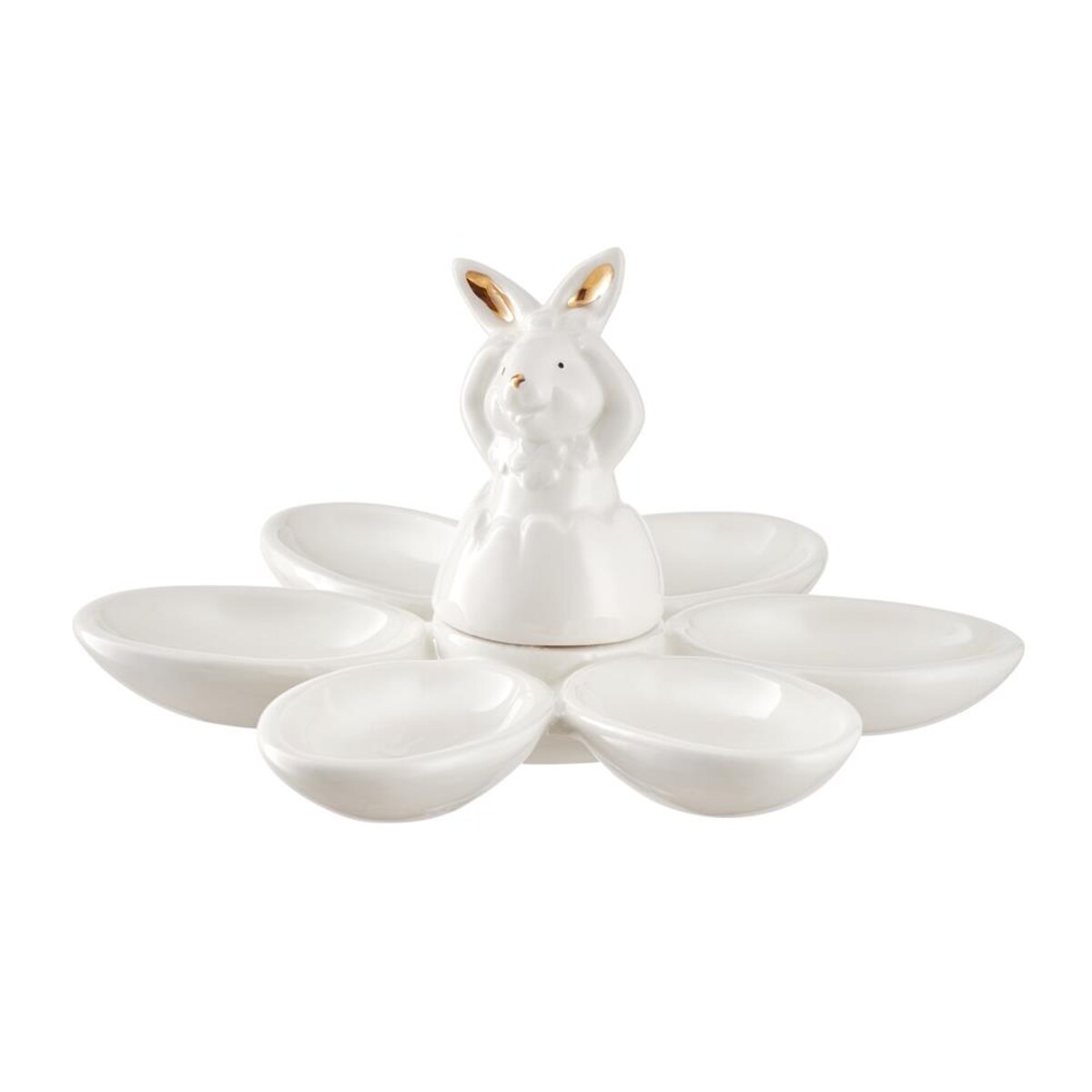 VILLA ITALIA Talerz na jajka ceramiczny z zajączkiem 21 cm BUNNY