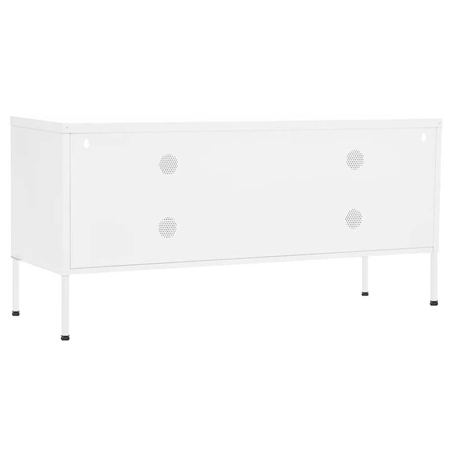 vidaXL Szafka pod telewizor, biała, 105x35x50 cm, stalowa