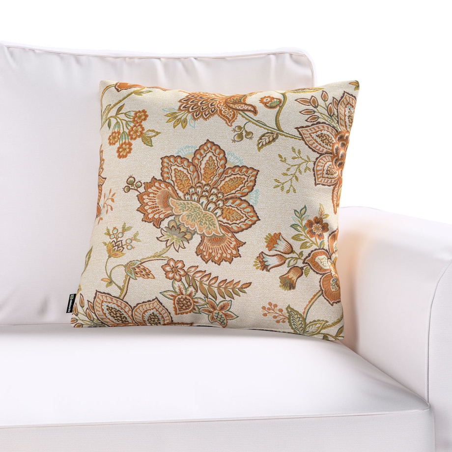 Poszewka Kinga na poduszkę 60x60 beżowe kwiaty