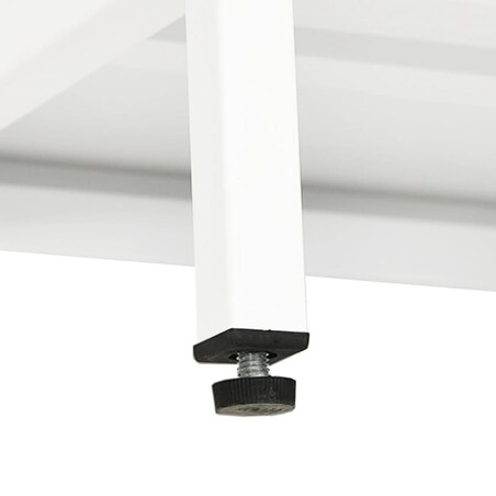 vidaXL Szafka pod telewizor, biała, 105x35x52 cm, stal i szkło