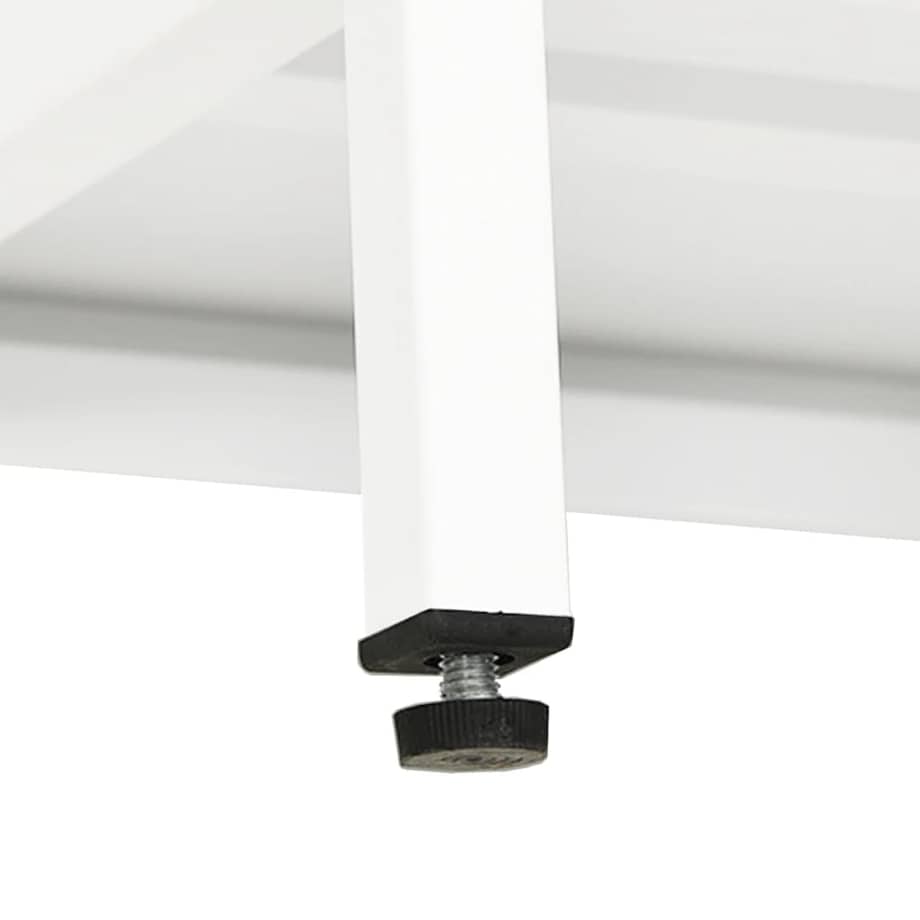 vidaXL Szafka pod telewizor, biała, 105x35x52 cm, stal i szkło