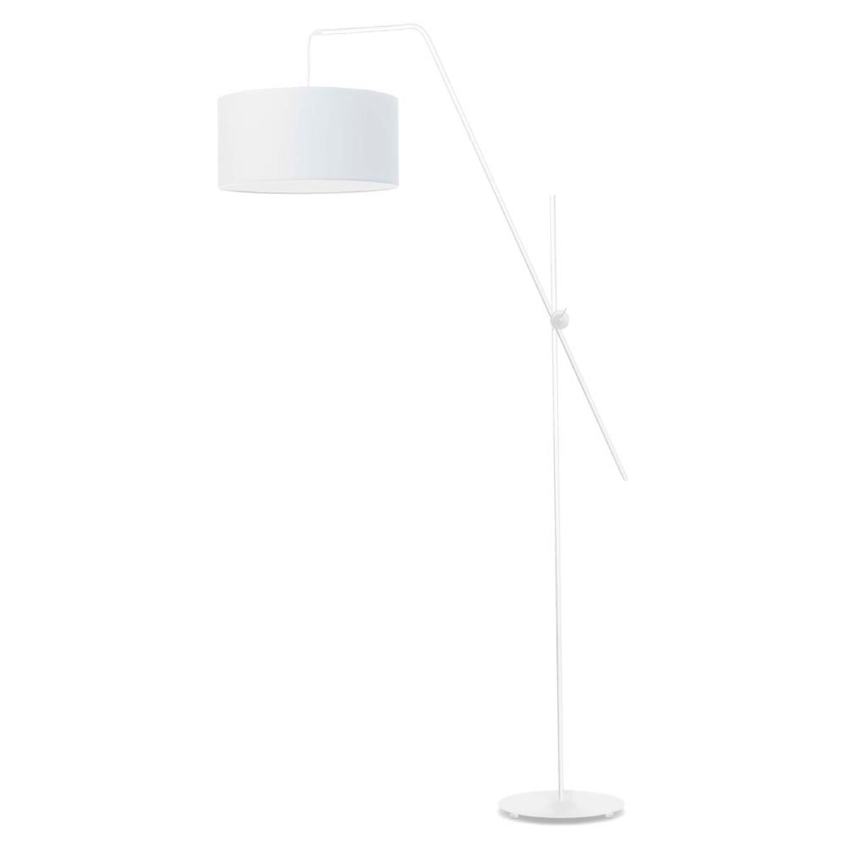 Lampa stojąca podłogowa przegubowa regulowana z abażurem walec MODERN