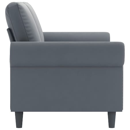 vidaXL Sofa 2-osobowa, ciemnoszary, 140 cm, tapicerowana aksamitem