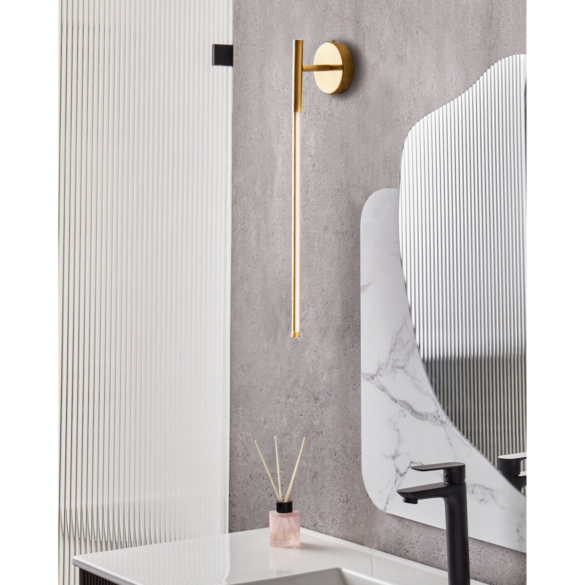 Kinkiet LED obrazowy/łazienkowy VOLOGNE Metal Złoty