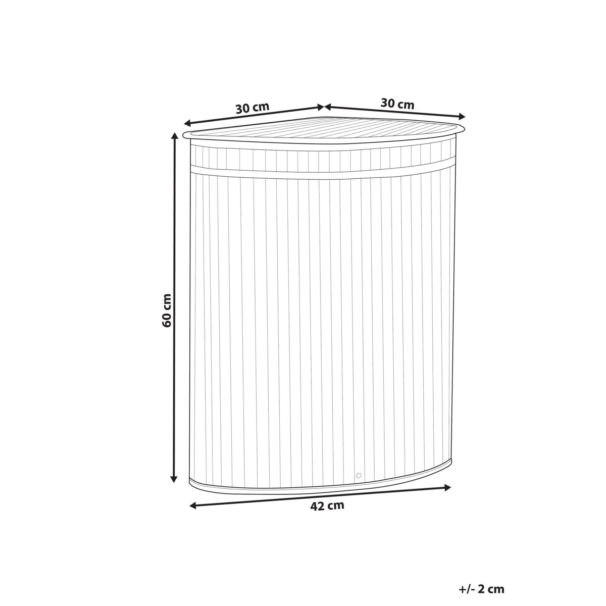 Kosz bambusowy z pokrywką szary BADULLA
