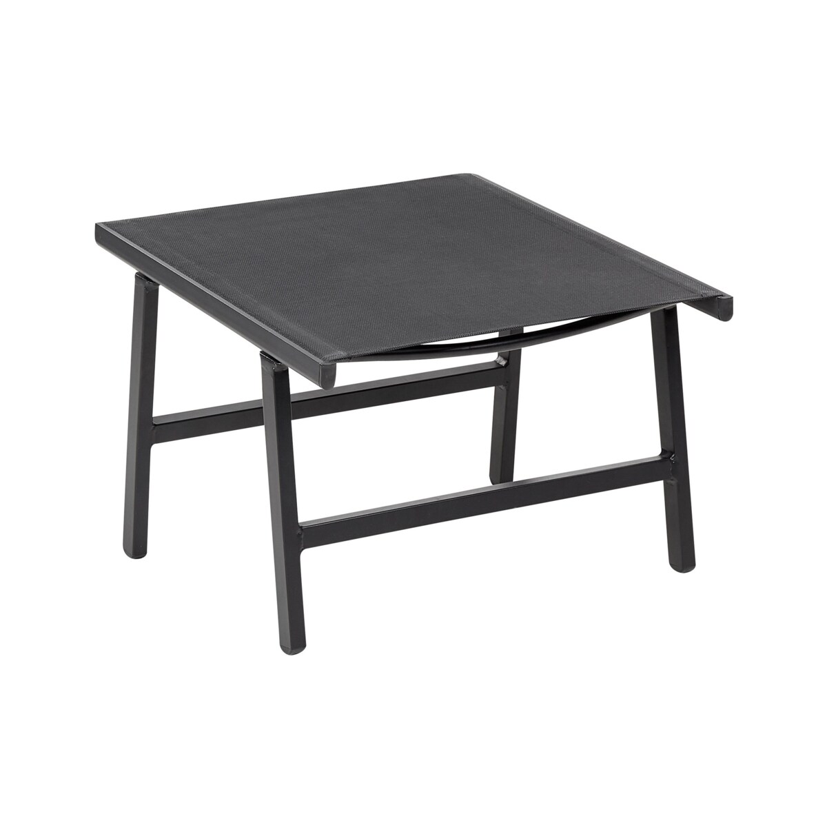 Zestaw 2 krzeseł ogrodowych z podnóżkami czarny MARCEDDI