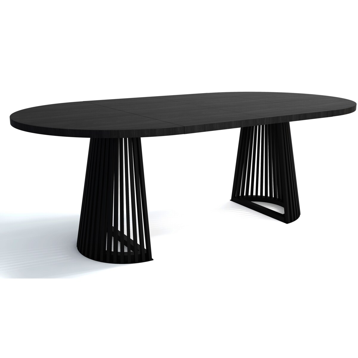 Stół DUSTO rozkładany z lamelami 100/200 Czarny