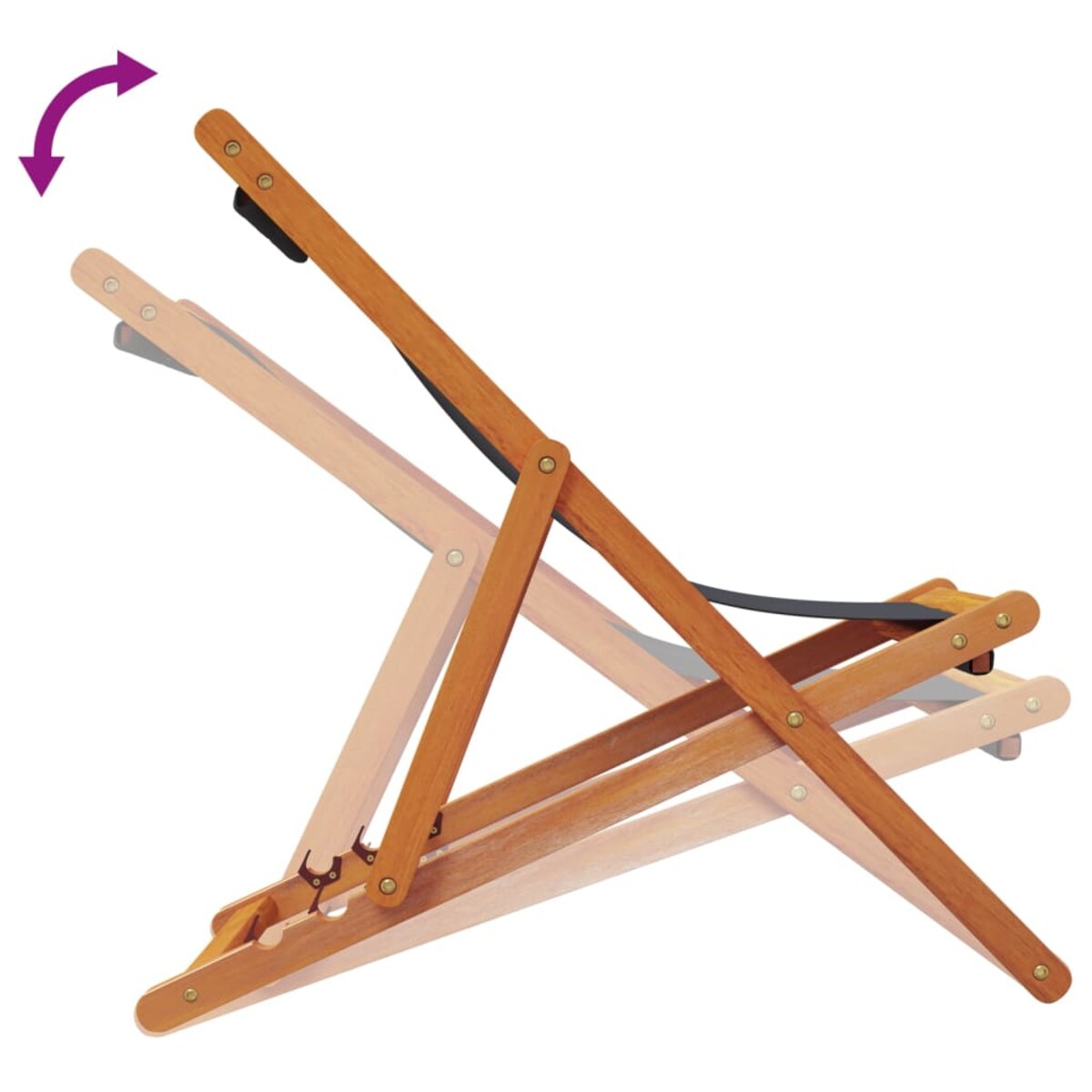 vidaXL Składane krzesła plażowe, 2 szt., szare, obite tkaniną