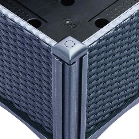 vidaXL Donica ogrodowa z nóżkami, niebieskoszara, 120x40x42 cm, PP