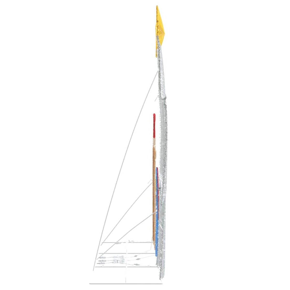 vidaXL Scena Betlejemska Ciepła biel 149 x32 x 127.5 cm Poliester