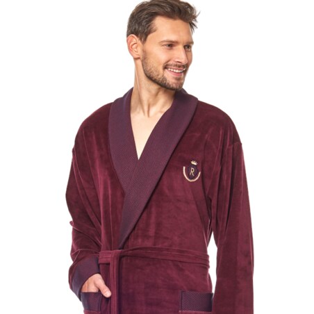 Szlafrok Duke 9102 Bordowy Bordowy, M