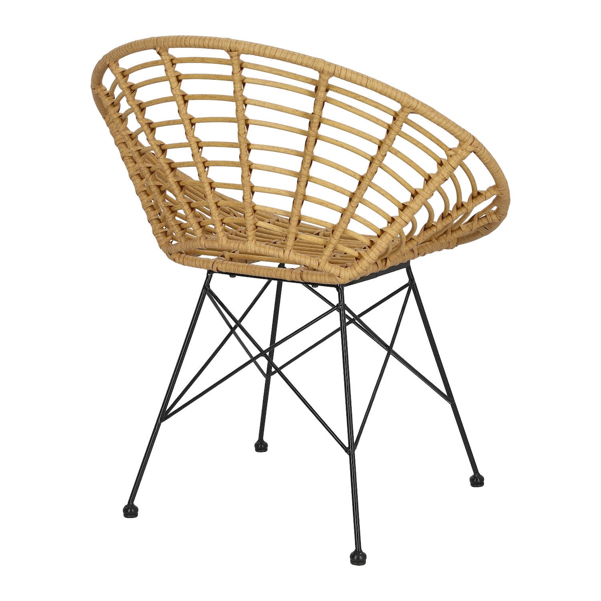 KRZESŁO RATTANOWE Zanzi w stylu boho METALOWA PODSTAWA