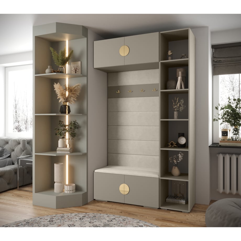 Garderoba do przedpokoju INOVA 4 Z20 kaszmir+złoty+manila02