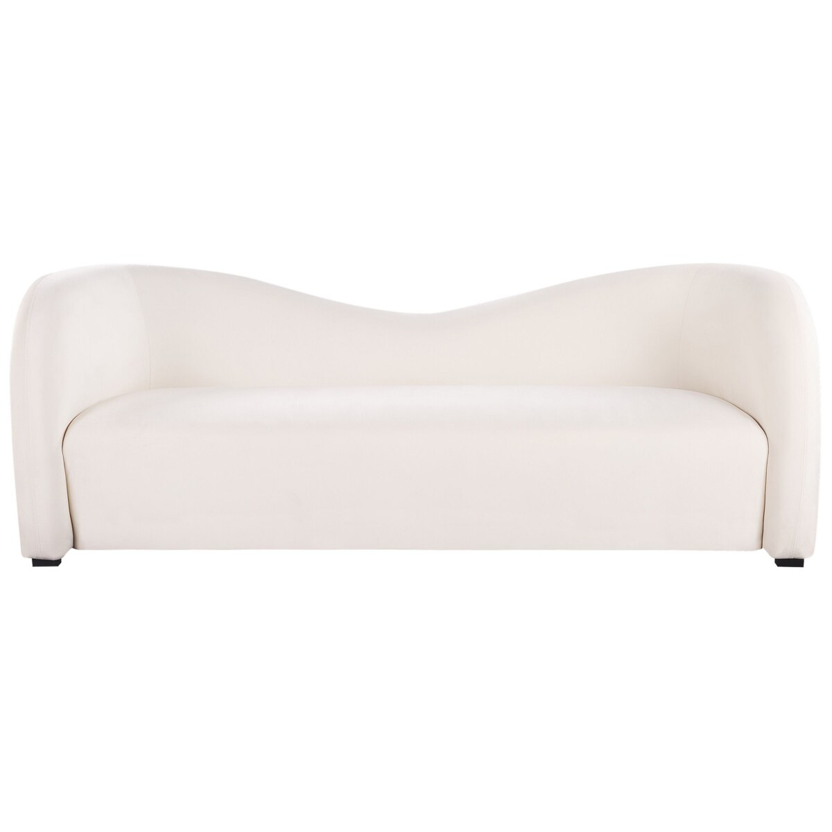 Sofa welurowa biała VELTADA