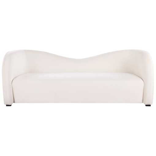 Sofa welurowa biała VELTADA