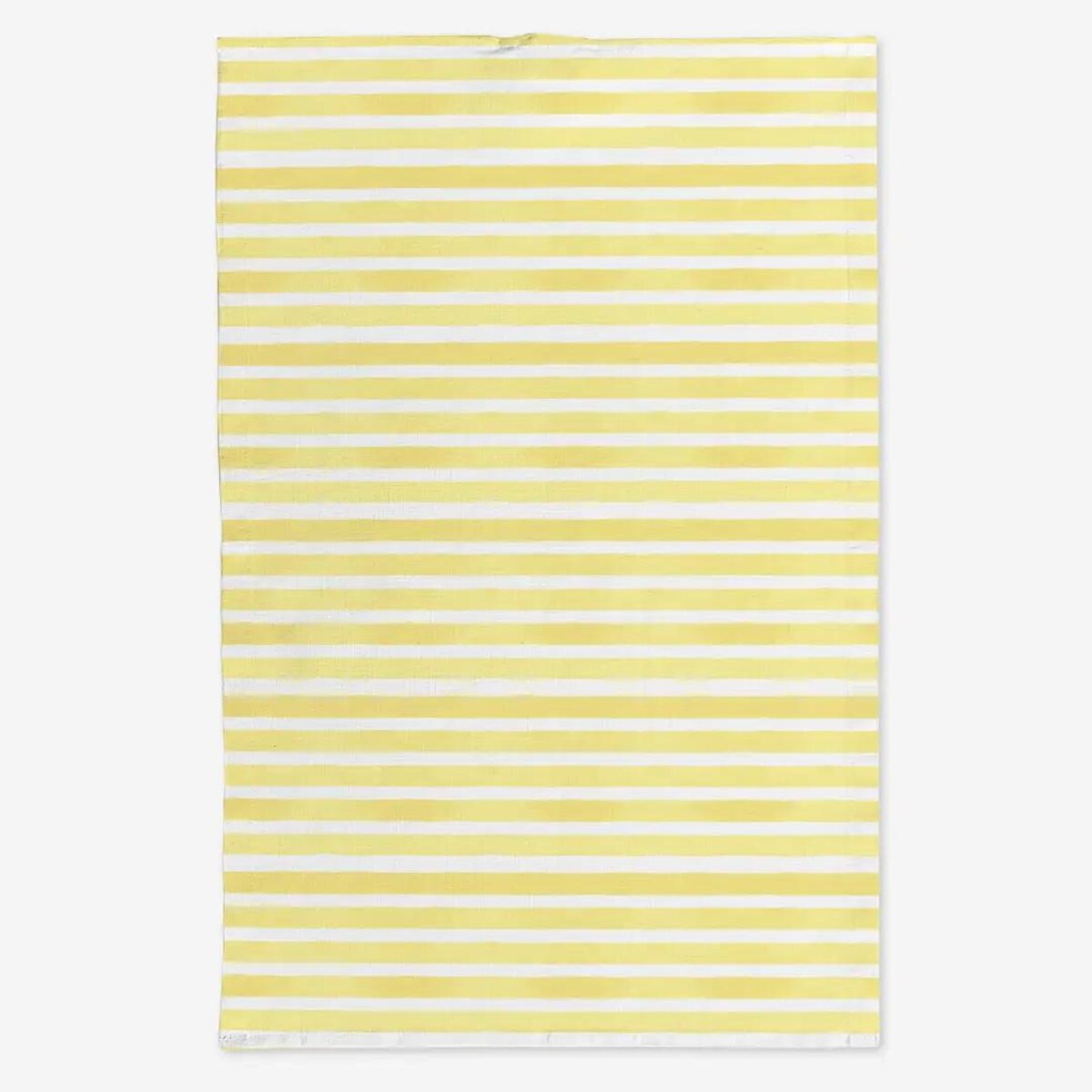 Lniany ręcznik kuchenny - żółte paski