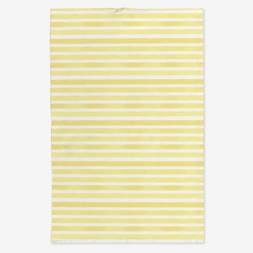 Lniany ręcznik kuchenny - żółte paski