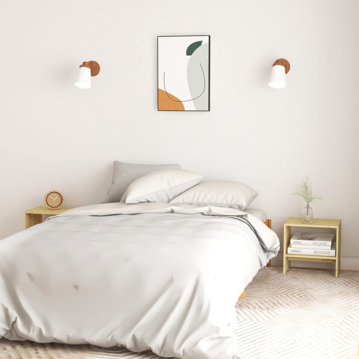 vidaXL Szafka nocna, 40x30,5x40 cm, lite drewno sosnowe