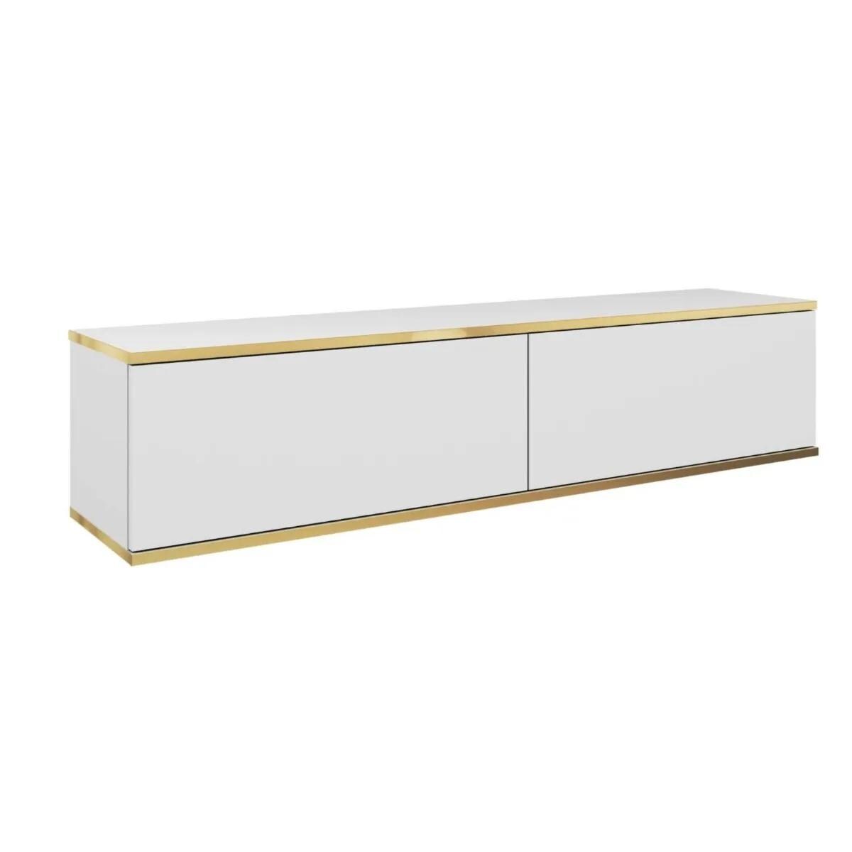 Szafka RTV KARL 135cm wisząca/stojąca biały mat