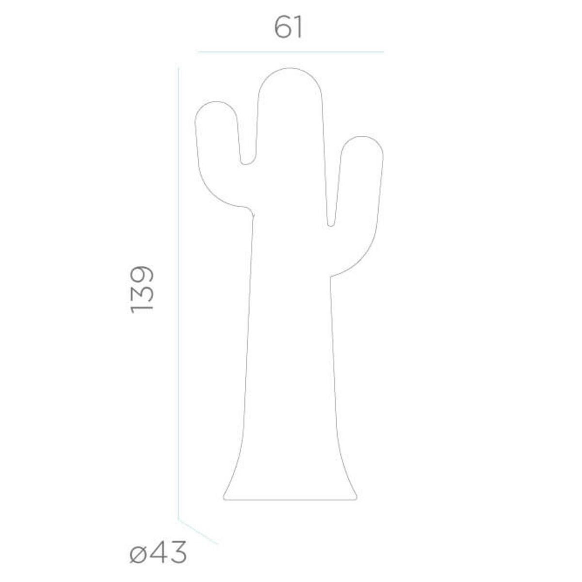 Stojąca lampa ogrodowa Pancho LUMPC140OFNW King Home 18W 6000K IP65 kaktus biała