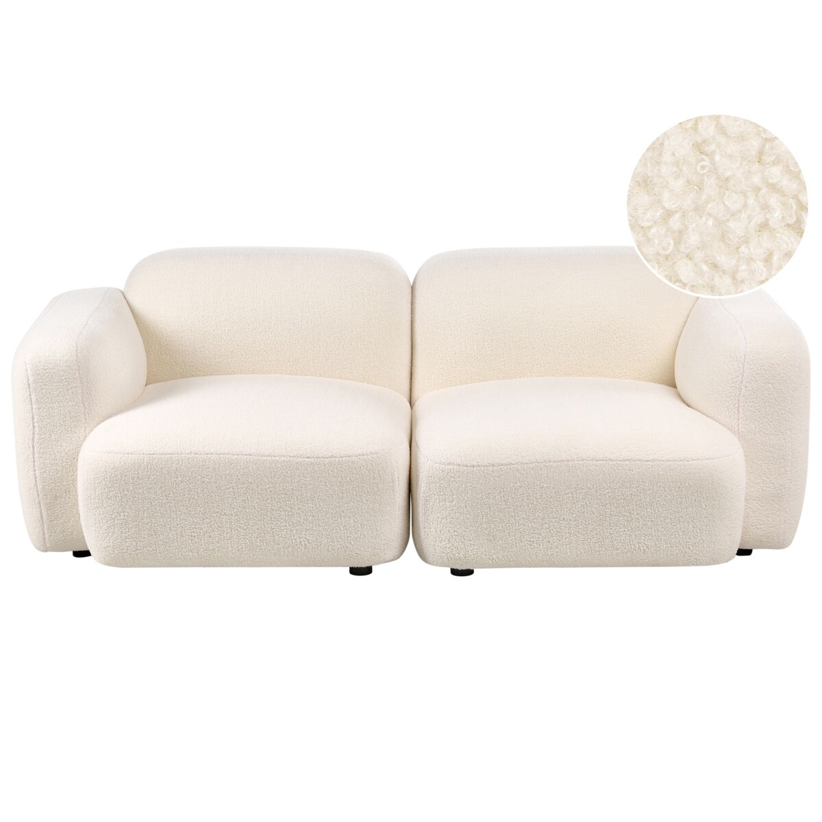 Sofa dla 3 osób AFOSS Boucle Złamana biel