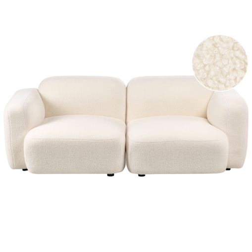 Sofa dla 3 osób AFOSS Boucle Złamana biel