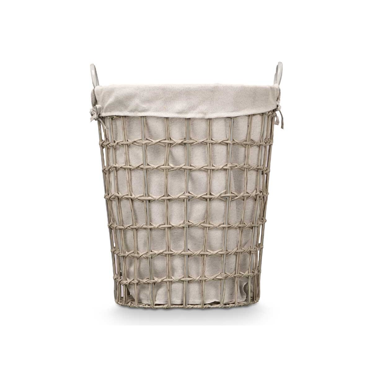 Kosz na pranie z materiałowym wkładem i uchwytami, 58 cm