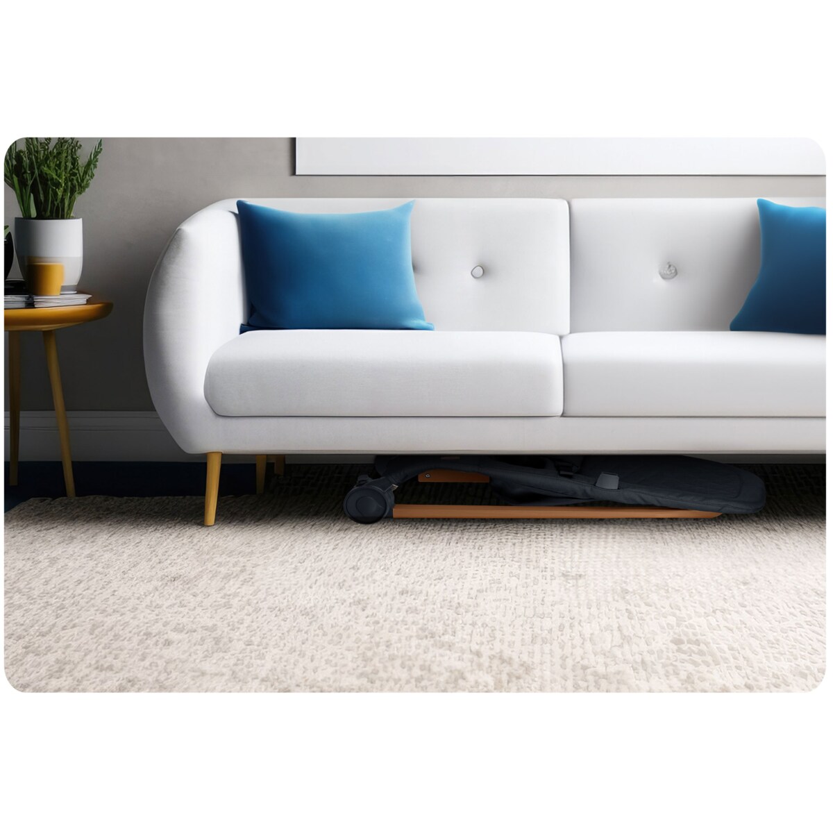 Leżaczek bujany z zabawkami składany bujaczek kołyska Nukido