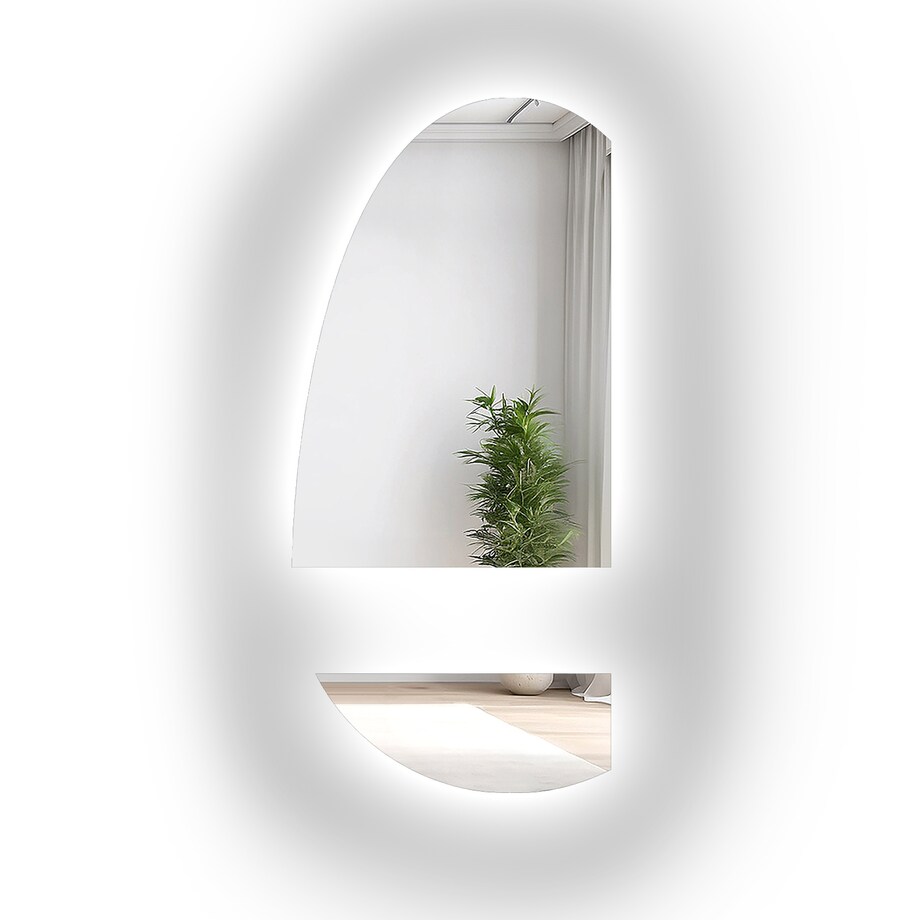 Lustro organiczne w dwóch częściach z podświetleniem LED – TURMALIN LED