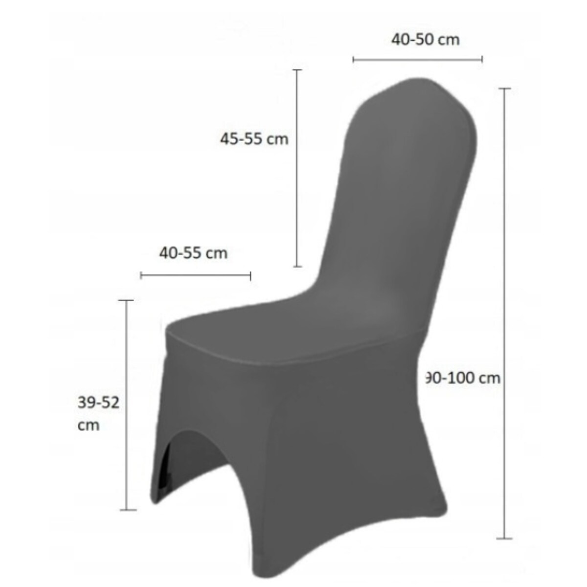 POKROWIEC NA KRZESŁO BANKIETOWE STALOWY ŚLUBNY ŚLUB ELASTYCZNY [21BD]