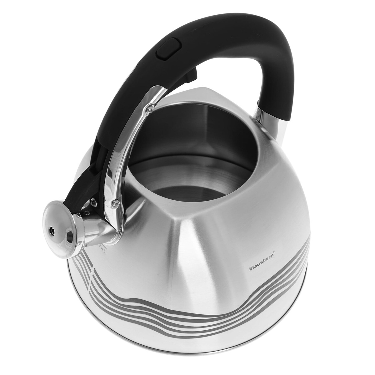 Czajnik stalowy z gwizdkiem 3.0L zmieniający kolor indukcja KLAUSBERG