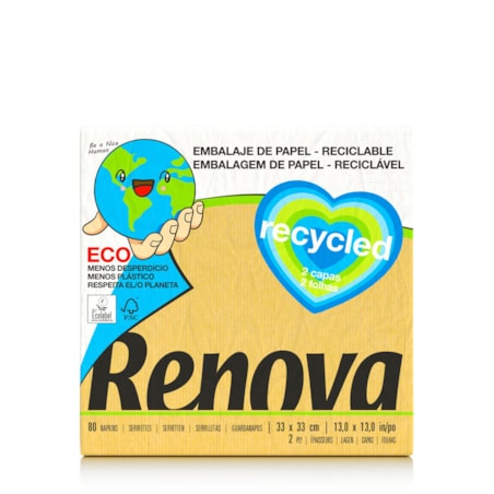 Serwetki Renova RECYCLED 33x33 80szt