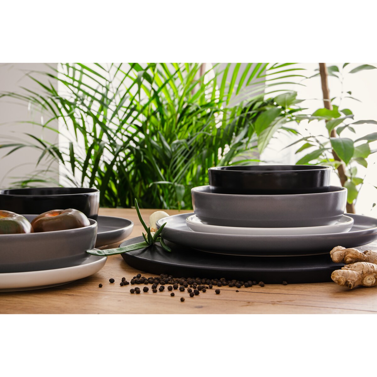 KONSIMO VICTO Zestaw obiadowy 6-osobowy wielobarwny (24 elementy)