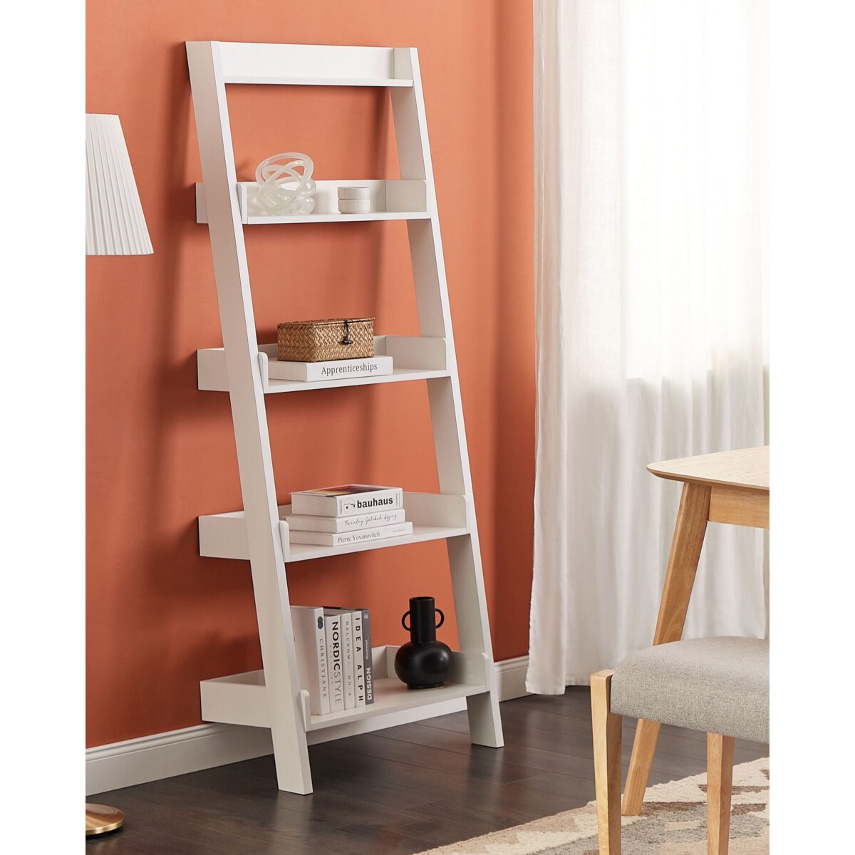 Regał drabina 5 półek biały MOBILE TRIO