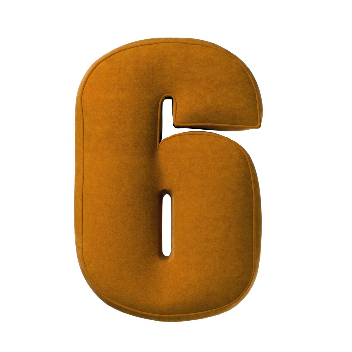 Poduszka Cyferka 6, miodowy, 25 x 40 cm, Posh Velvet