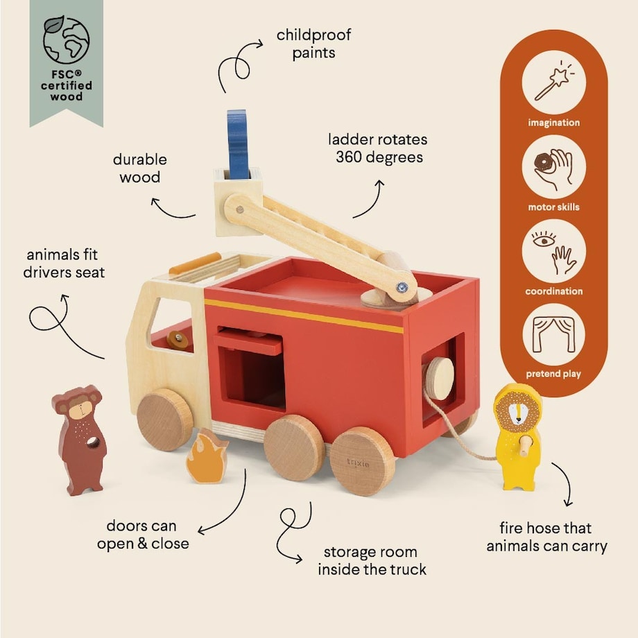 Drewniany wóz strażacki