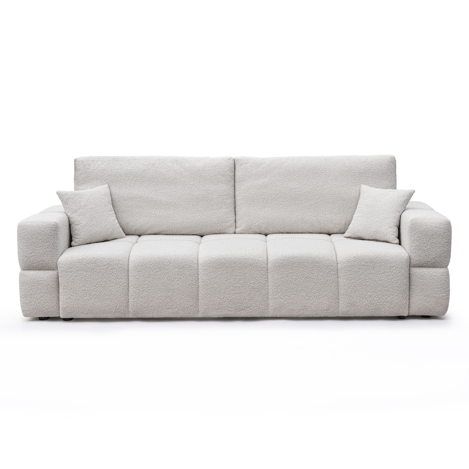 Narożnik SZARY tapicerowany BUENO SOFA z funkcją spania i pojemnikiem