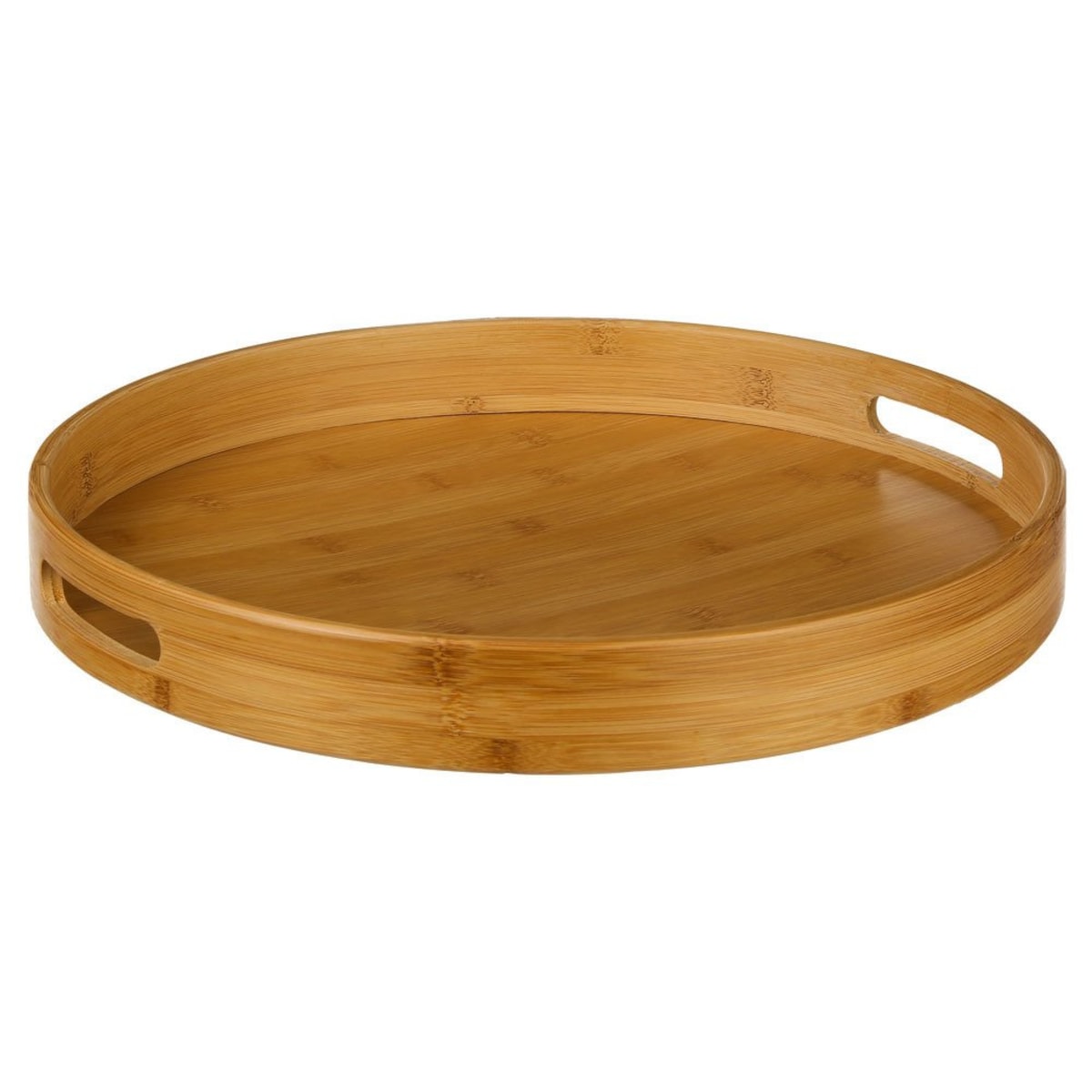 Taca MDF z rączkami, Ø 40 cm, kolor brązowy